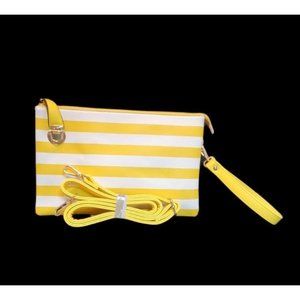 NWT,  Yellow and White Clutch